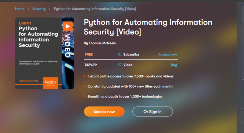 [Packtpub] Python For Automating Information Security [Video]
