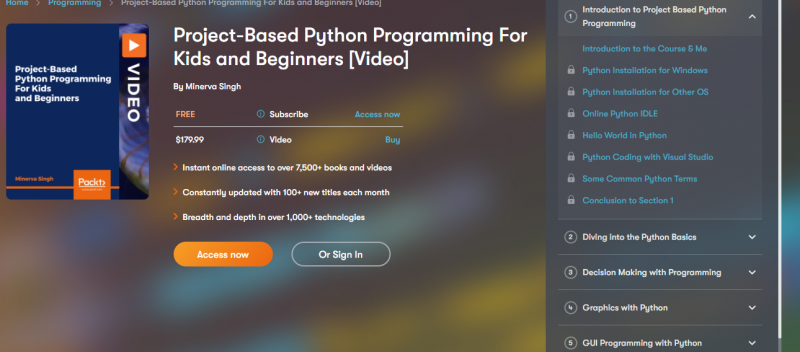 [Packtpub] Project-Based Python Programming For Kids And Beginners [Video]